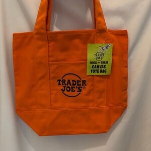 TraderJoe’s Orange Mini Canvas Tote Bag